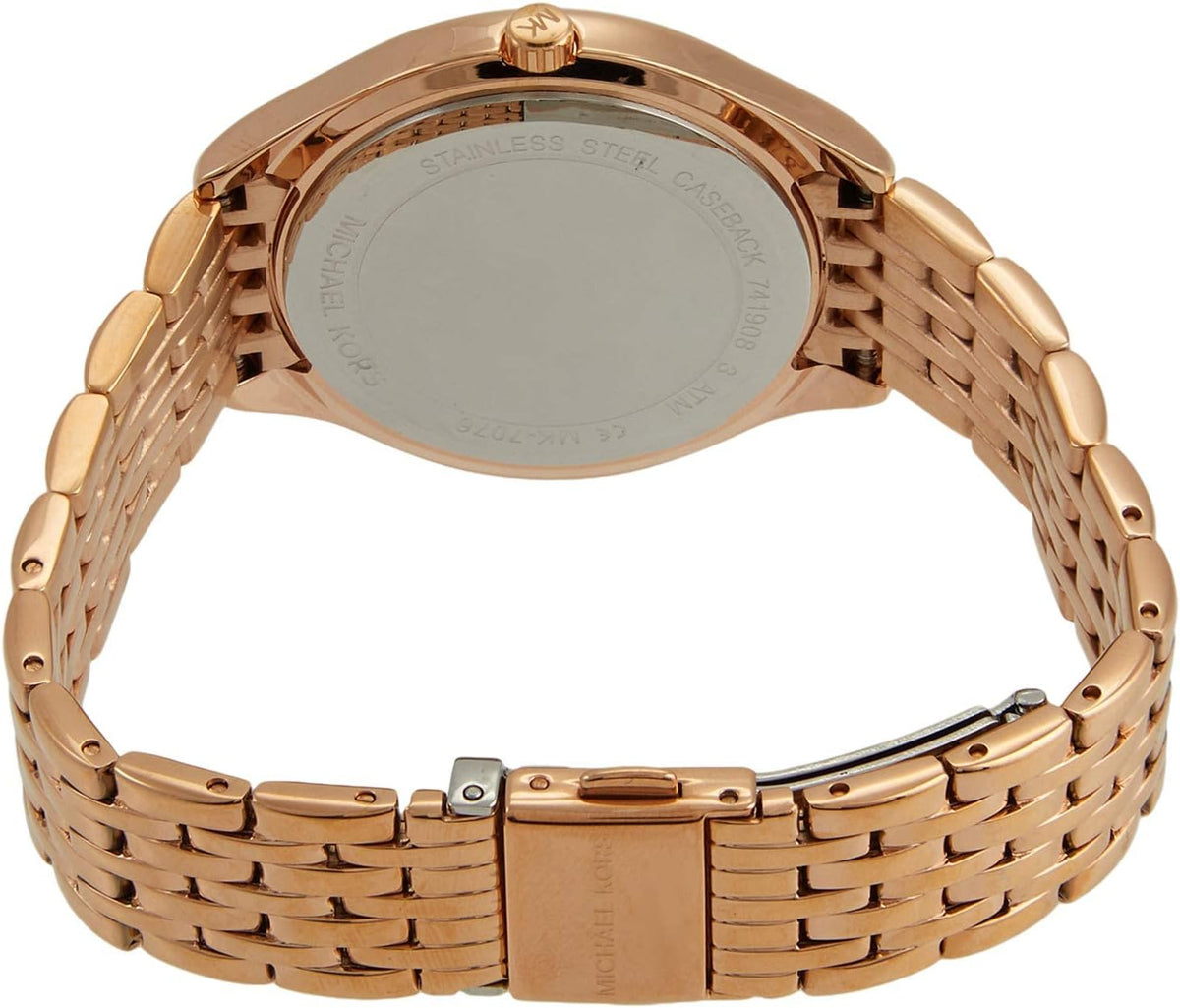 Rose Gold-Tone Alloy Three-Hand Watch Z193