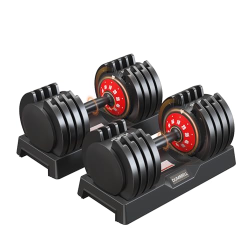 Adjustable Dumbbells 5LB to 110LB 5 in1 25/55LB Dumbbell Set with Anti-Slip Metal Handle G565