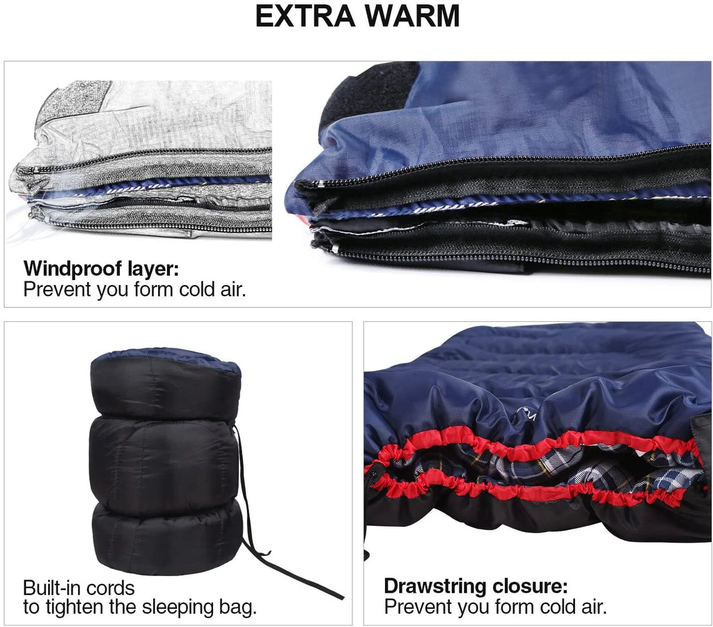 Cotton Flannel Envelope Sleeping Bag Y237