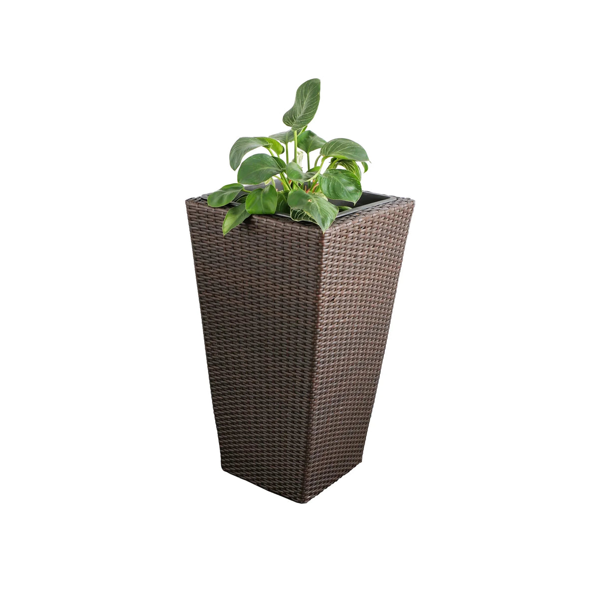 Rectangular All-Weather Wicker Planter with Plastic Liner Y716314