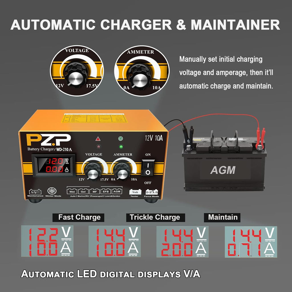 0-10 Amp 12v Automotive Battery Charger X88607