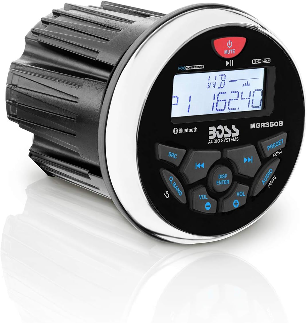 Marine Gauge Receiver and Speaker Package with 6.5 Inch Speakers M806292