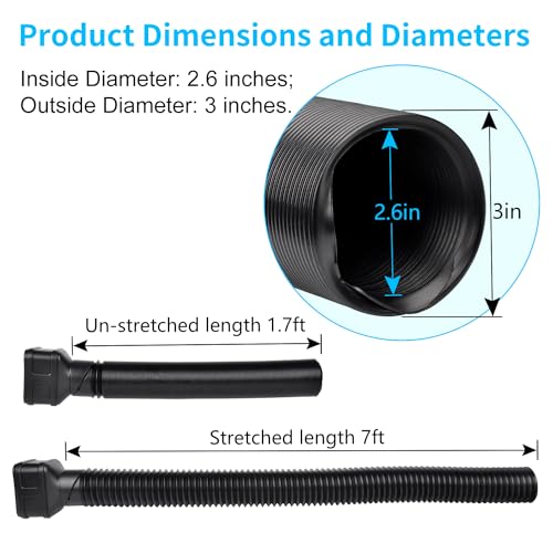 Black 7ft Flexible Downspout Extension, 1-Pack Y96231