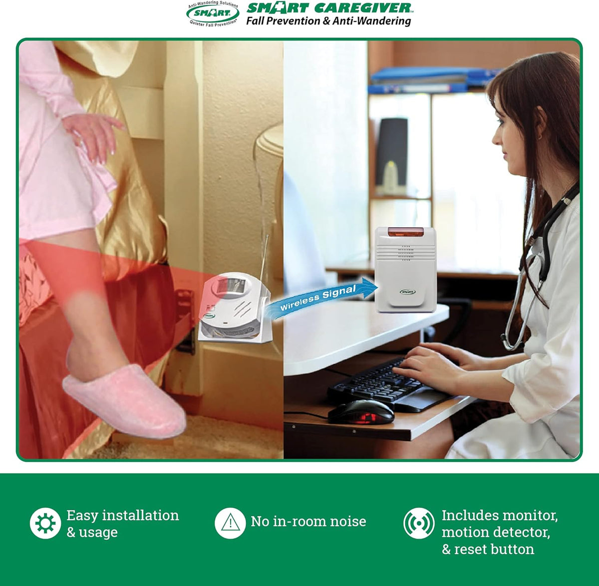 Motion Sensor Monitor with Remote Reset Button P3635