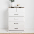 White 5 Drawer Wood Chest I209