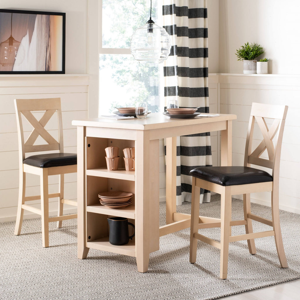 White Washed 3 Piece Pub Set M70477