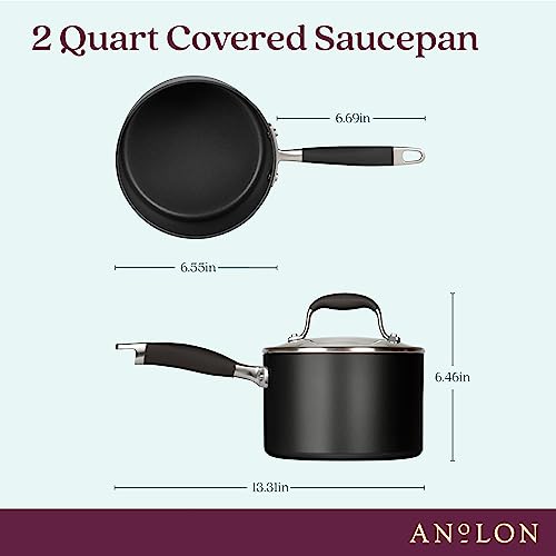 2 Quart Hard Anodized Nonstick Saucepan with Lid X343036