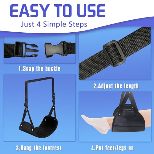 Portable Length Adjustable Airplane Foot Rest D22794