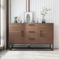 White Sideboard Storage Cabinet with Shelves and 2 Doors E833