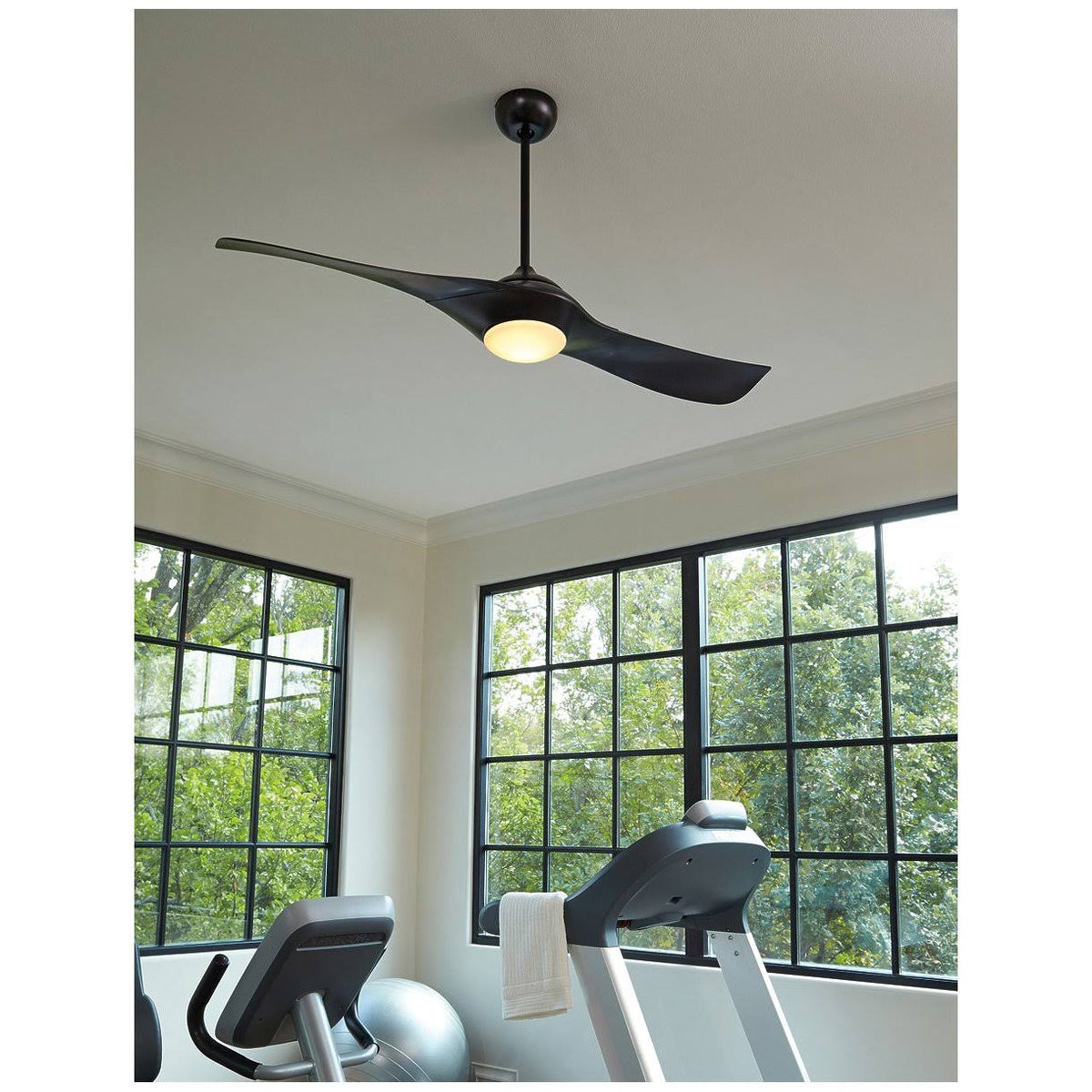 Flat Black Ceiling Fan With Blades Included X2194