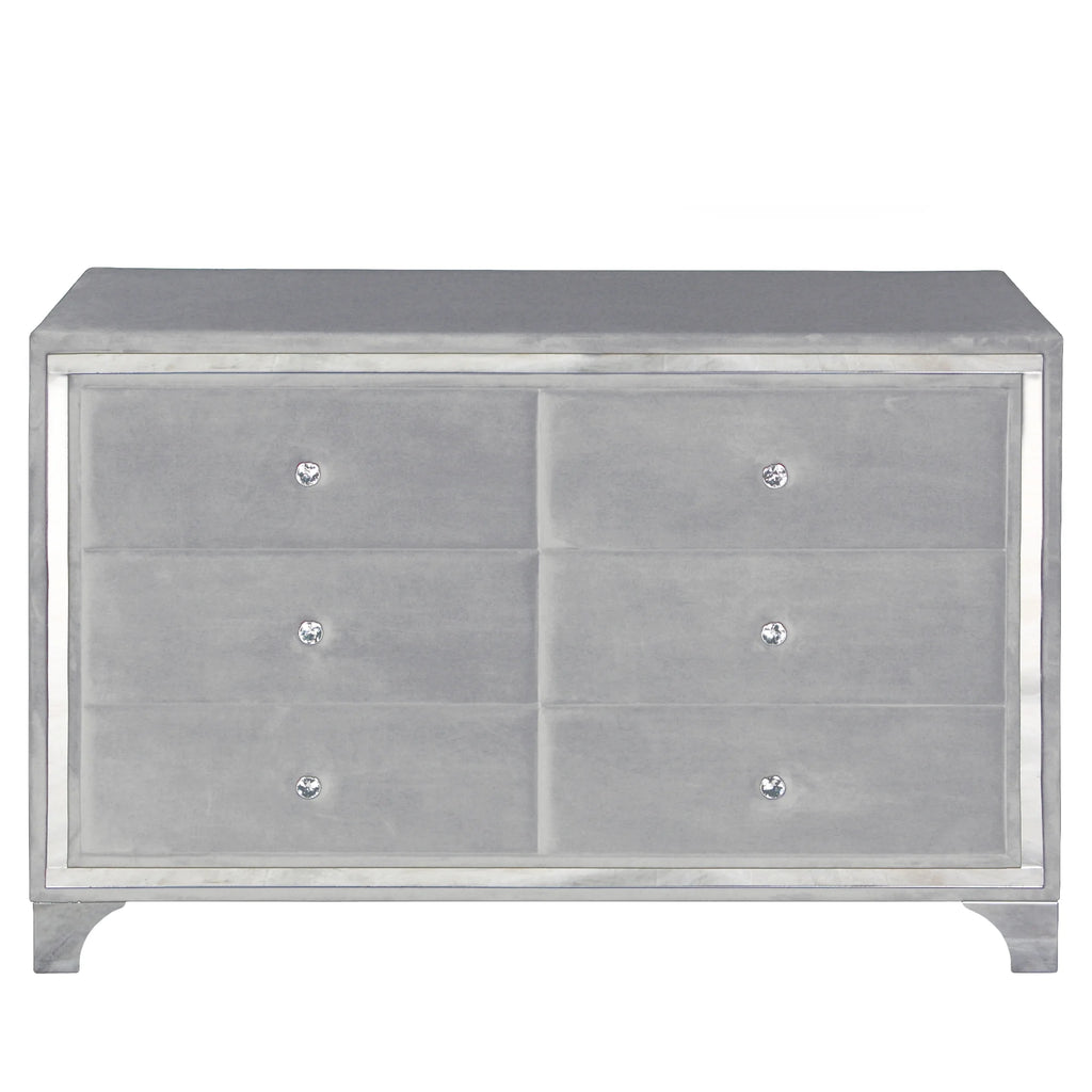 Gray Velvet Double Dresser Y30507