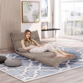 Light Brown Sofa Bed Folding Futon with Two Pillows O241