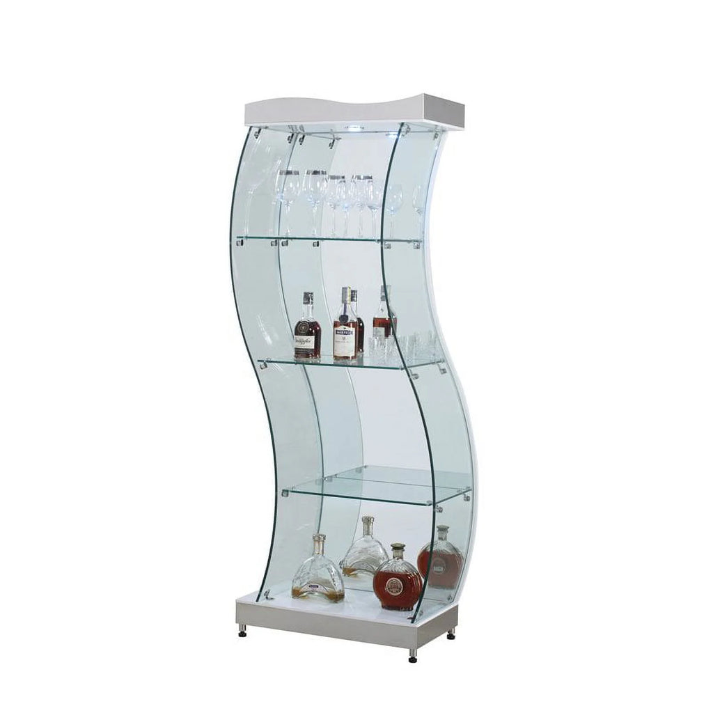 35.6" Steel and Glass Curio Cabinet O338