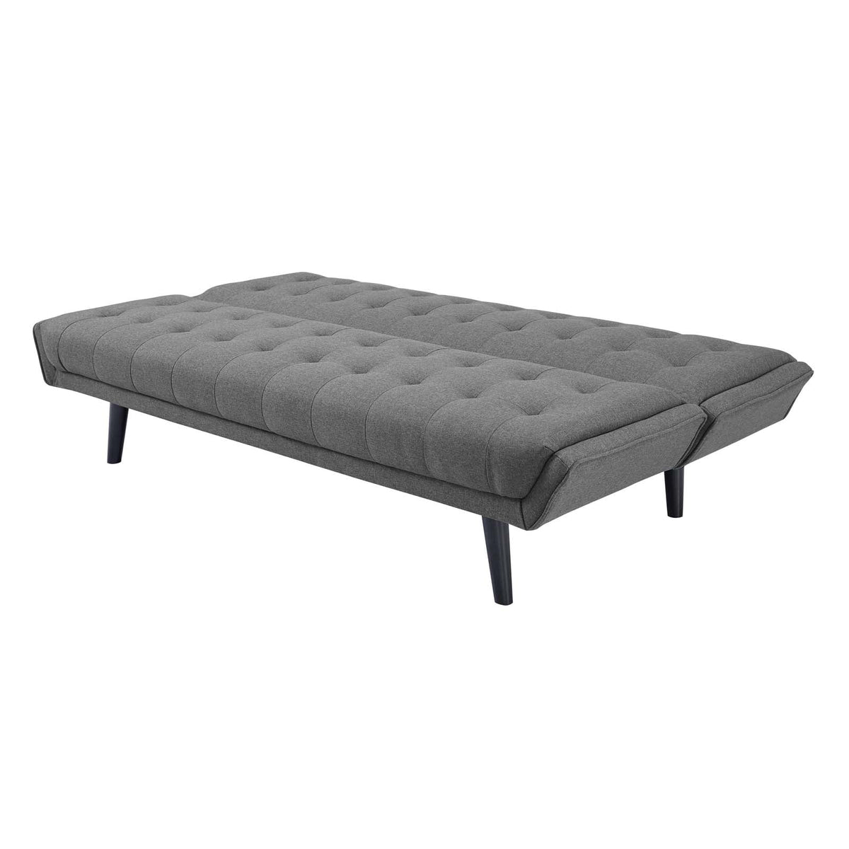 Grey Tufted Fabric Sofa Bed J761