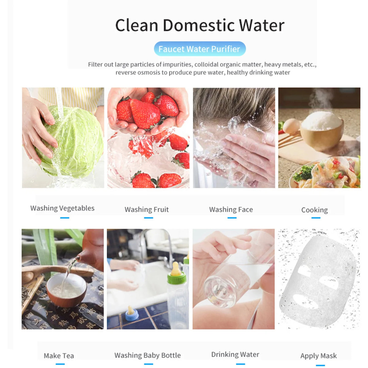 Water Filter for Kitchen Tap Water Pre-Filter C80842