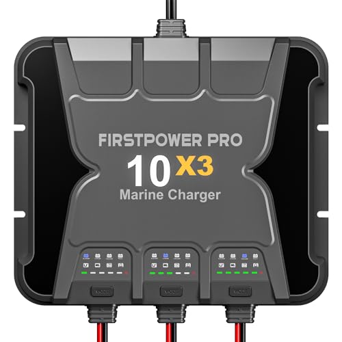 30A 12V Waterproof Onboard Battery Charger for SLA/AGM, Lithium, Calcium & Deep-Cycle Battery M704351