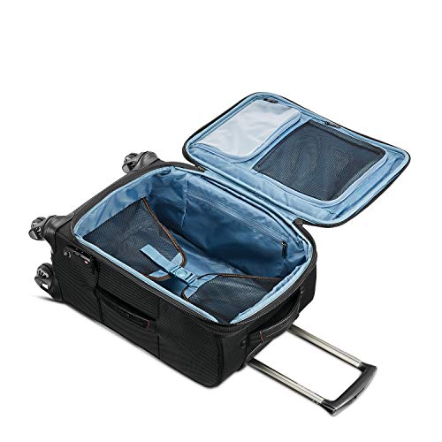 Black Carry-On 21-Inch Expandable Softside Luggage with Spinner Wheels T22898