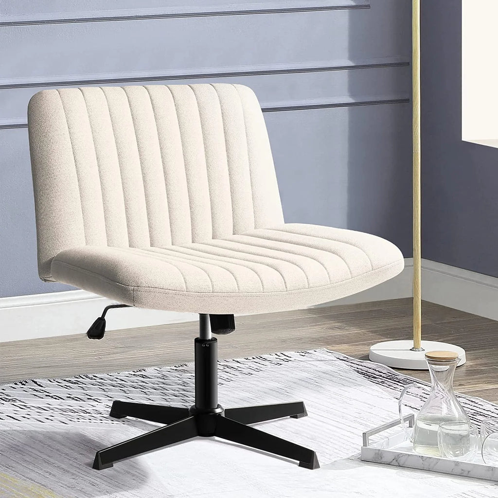 Armless Fabric Padded Swivel Office Chair G66702