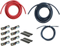 4/0 Gauge AWG 10 Feet Black + 10 Feet Red Power Inverter Battery Cable Wire Kit Z326