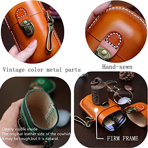 Hard Shell Leather Eyeglass Case F6345
