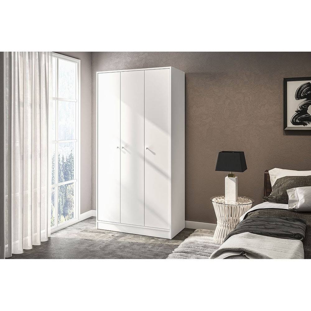 White 3-Door Wardrobe Y64509