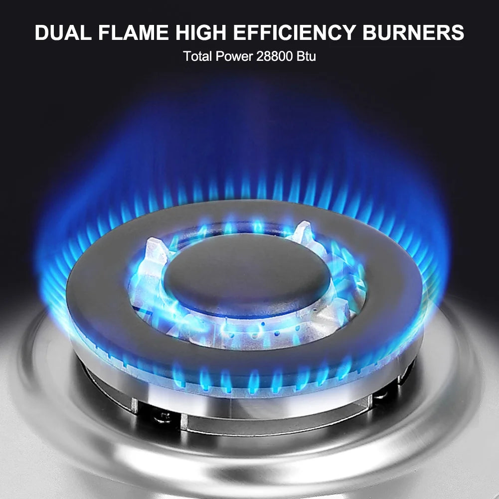 30 Inch 5 Burners Built In Gas Cooktop Stainless Steel K42955