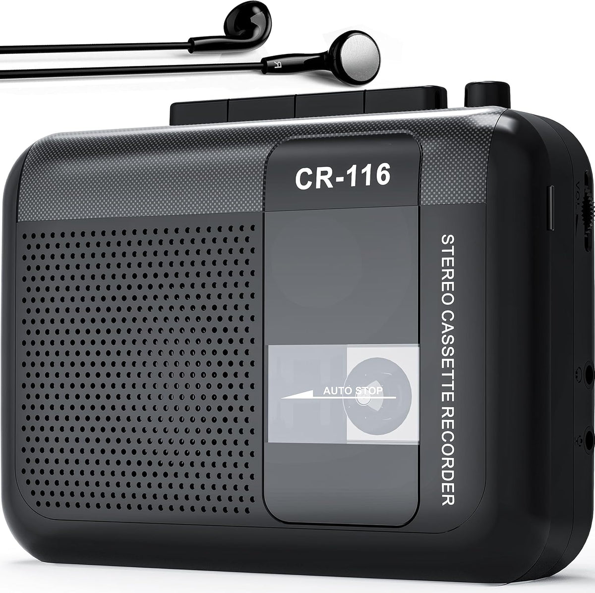 Stereo Cassette Player Tape Recorder with Built-in Mic Speakers, 2AA Battery or USB Power Supply B8723