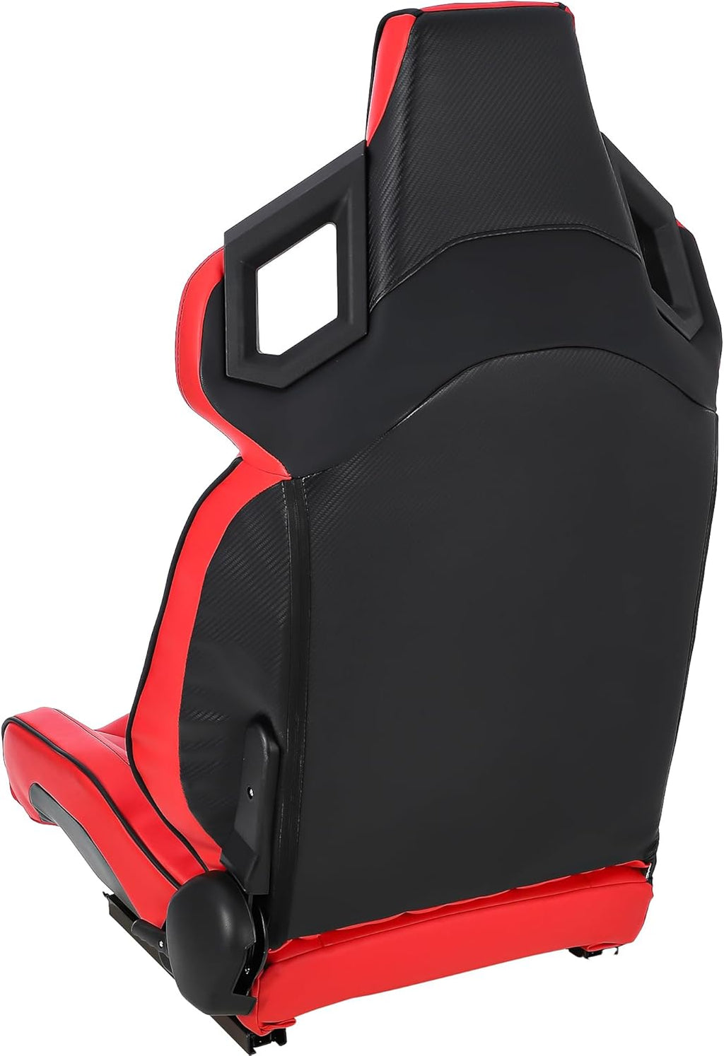 Red+Black Stitching PU Leather Racing Bucket Seat Q1175