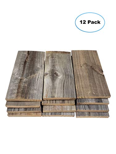 Rustic Weathered Reclaimed Wood Planks (6 planks - 24" long) H651