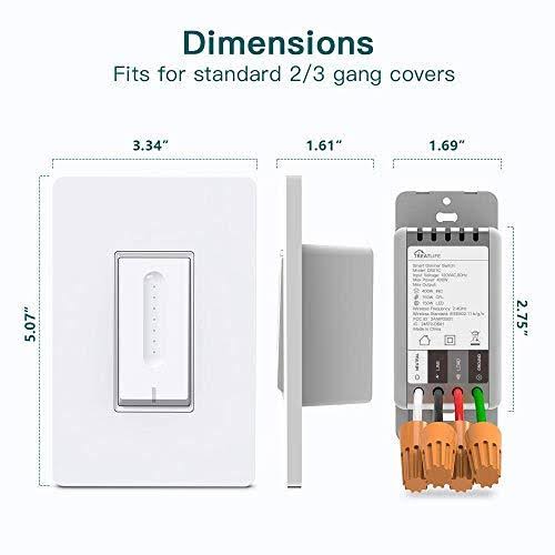 Smart Dimmer Switch WiFi Light Switch C39498