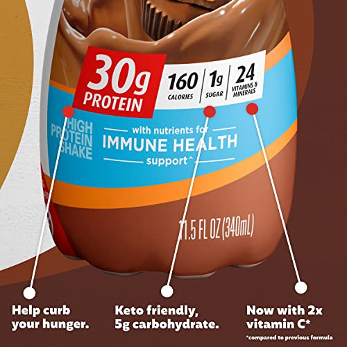 Café Latte Protein Shake 30g Protein 1g Sugar 11.5 fl oz 12 Pack X47432