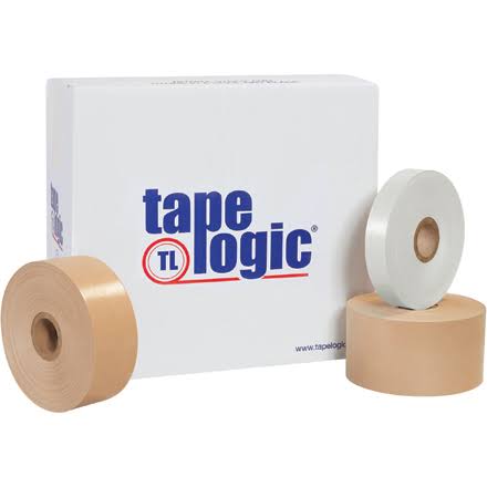 Water Activated Tape 3" x 600' White 10/Case O747
