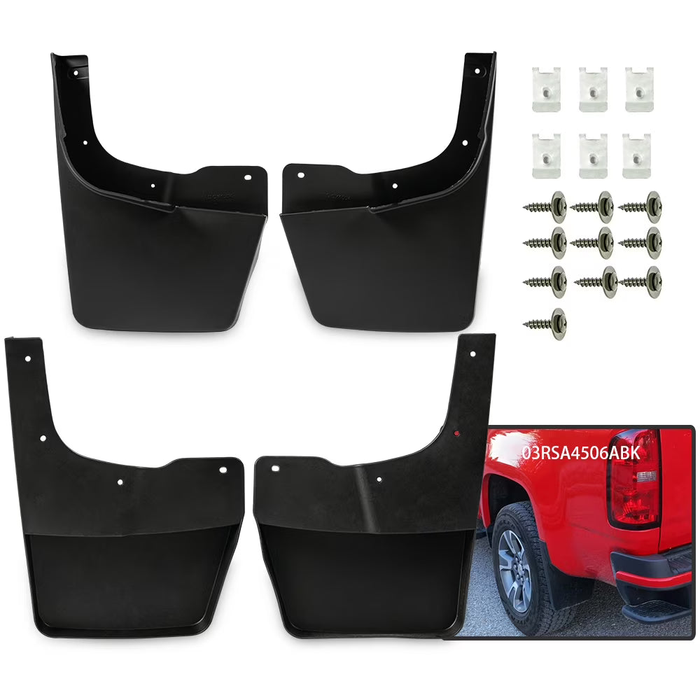 Black Mud Flaps Splash Guards for Chevy Colorado N720