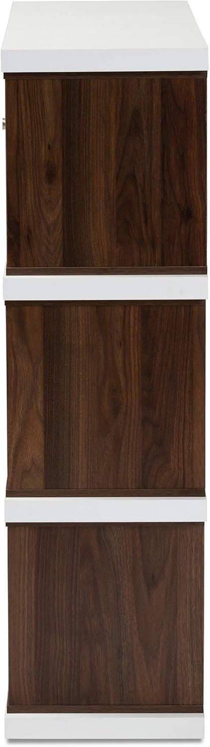 White/Walnut Bookcases M3119