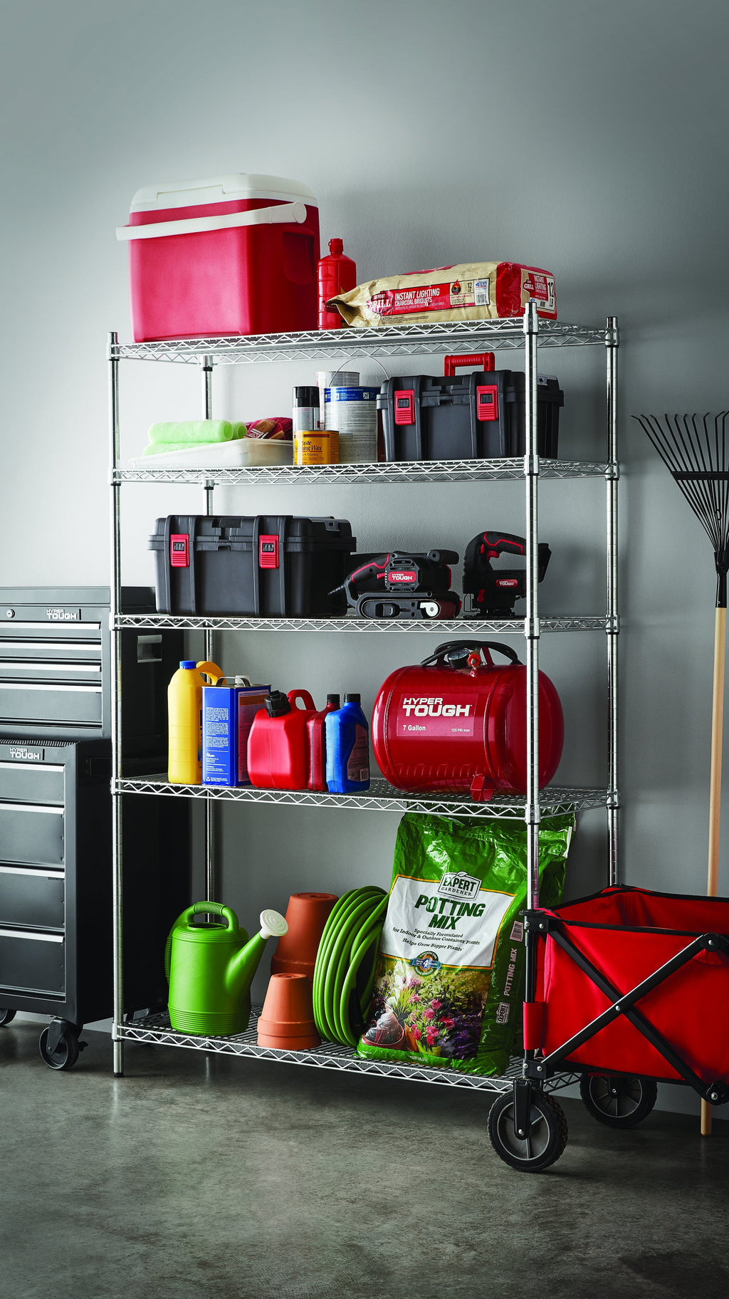 Chrome Wire 5-Tier Heavy Duty Shelf K683967