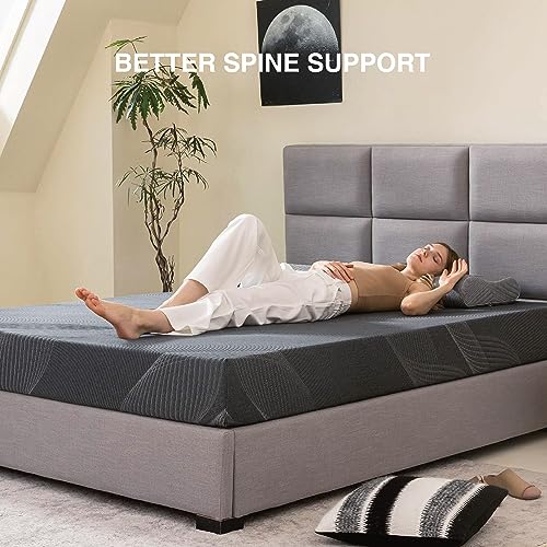 10 Inch Charcoal Gel Memory Foam Queen Mattress W67190
