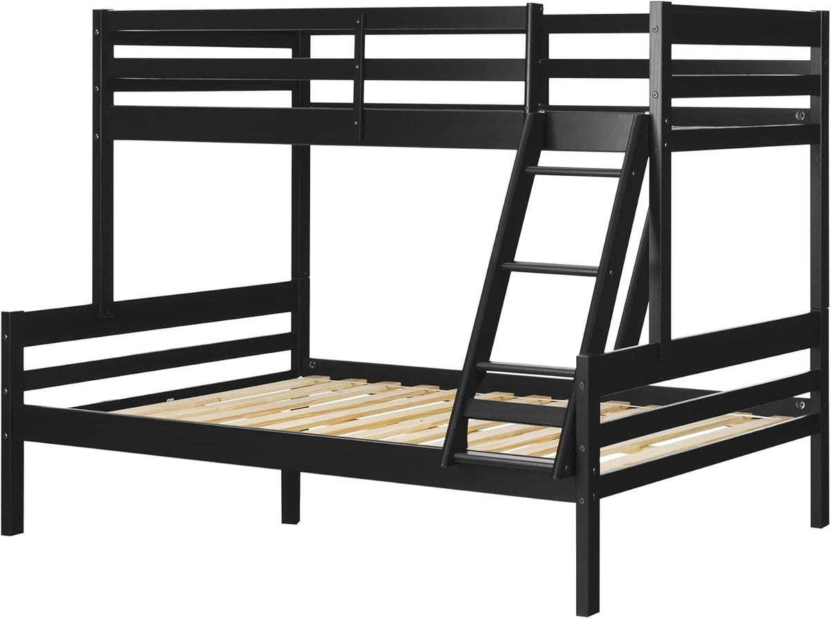 Matte Black Twin on Full Bunk Bed K103