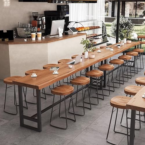 Solid Wood Bar Table Rectangle 78.7"L x 15.7"W x 41.3"H Brown B68168