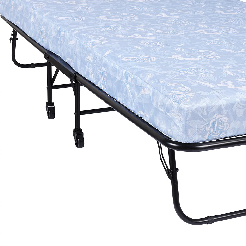 Folding Rollaway Guest Bed with 5 Inch Mattress, Twin V643116