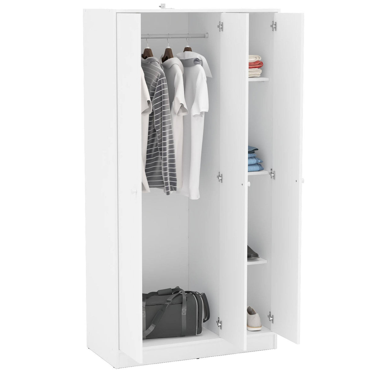 White 3-Door Wardrobe Y64509