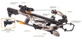 Camo Compound Crossbow Kit, 390fps K169