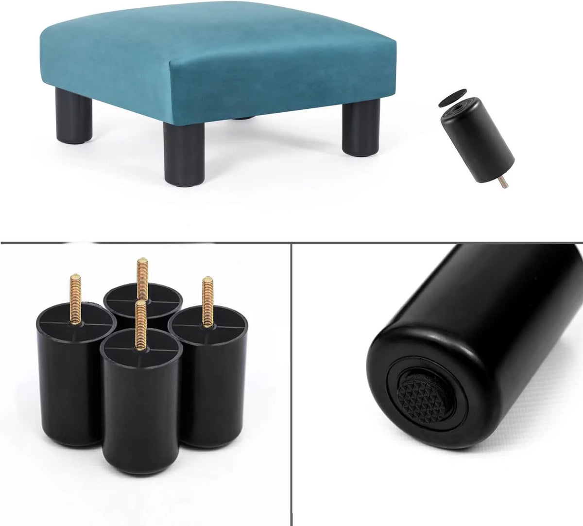 Blue Square Ottoman Footstool L55468