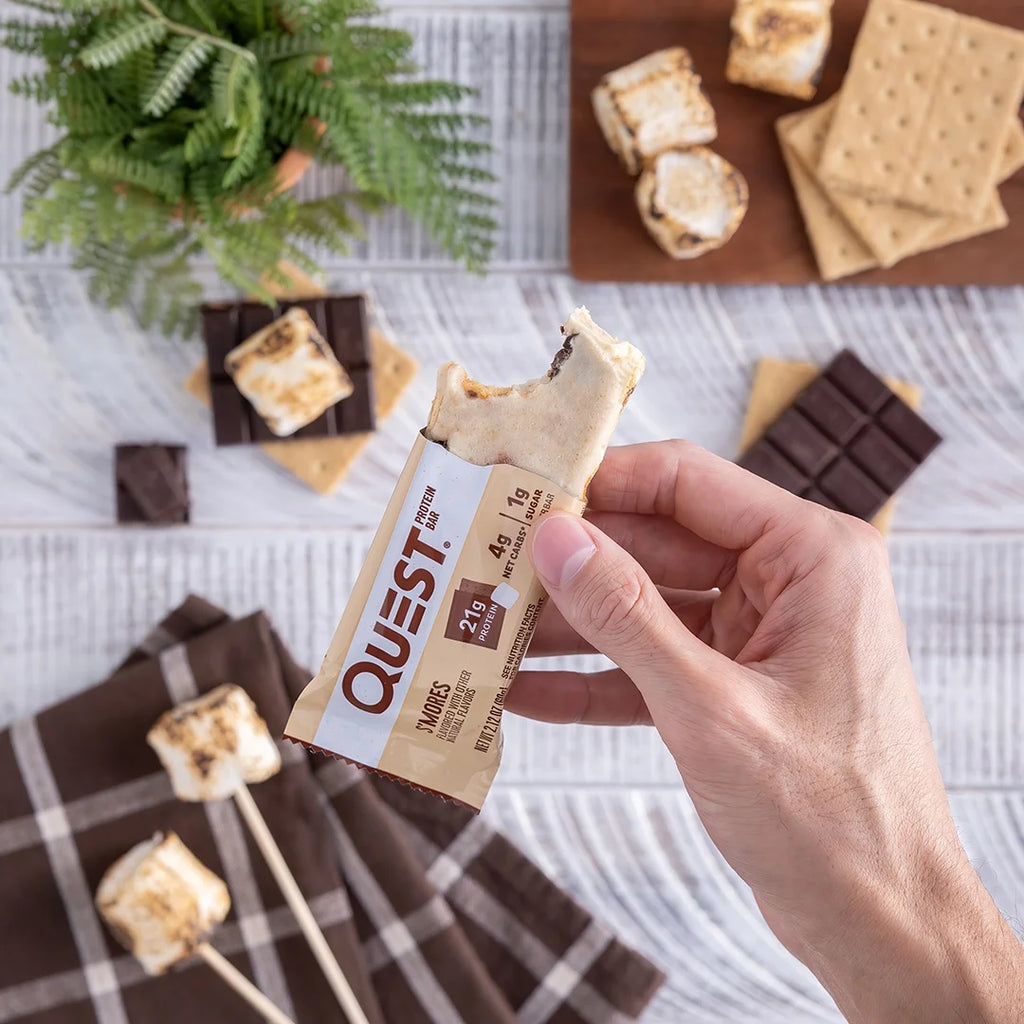 (3 pack) Quest Protein Bar, Smores, 20g Protein, Gluten Free, 4 Ct C5700