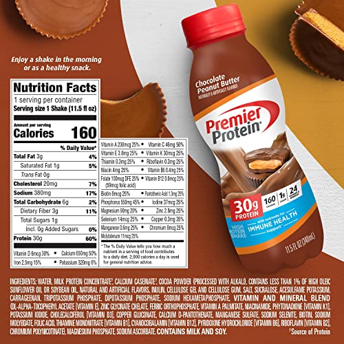 Café Latte Protein Shake 30g Protein 1g Sugar 11.5 fl oz 12 Pack X47432