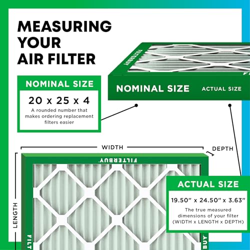 20x25x4 Pleated HVAC Air Filter 2-Pack M6348