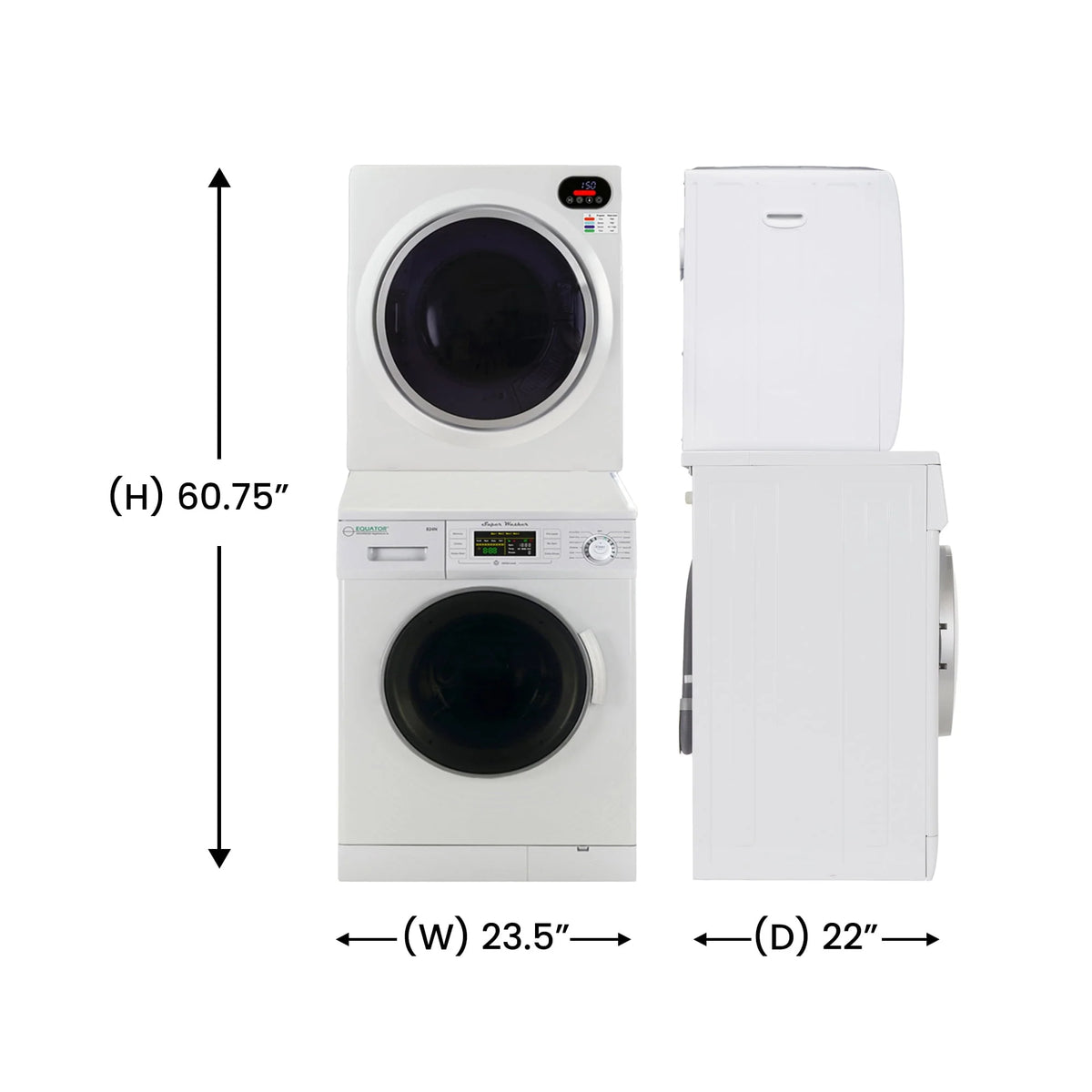 110V Compact Washer and Vented Digital Dryer Set Y89020