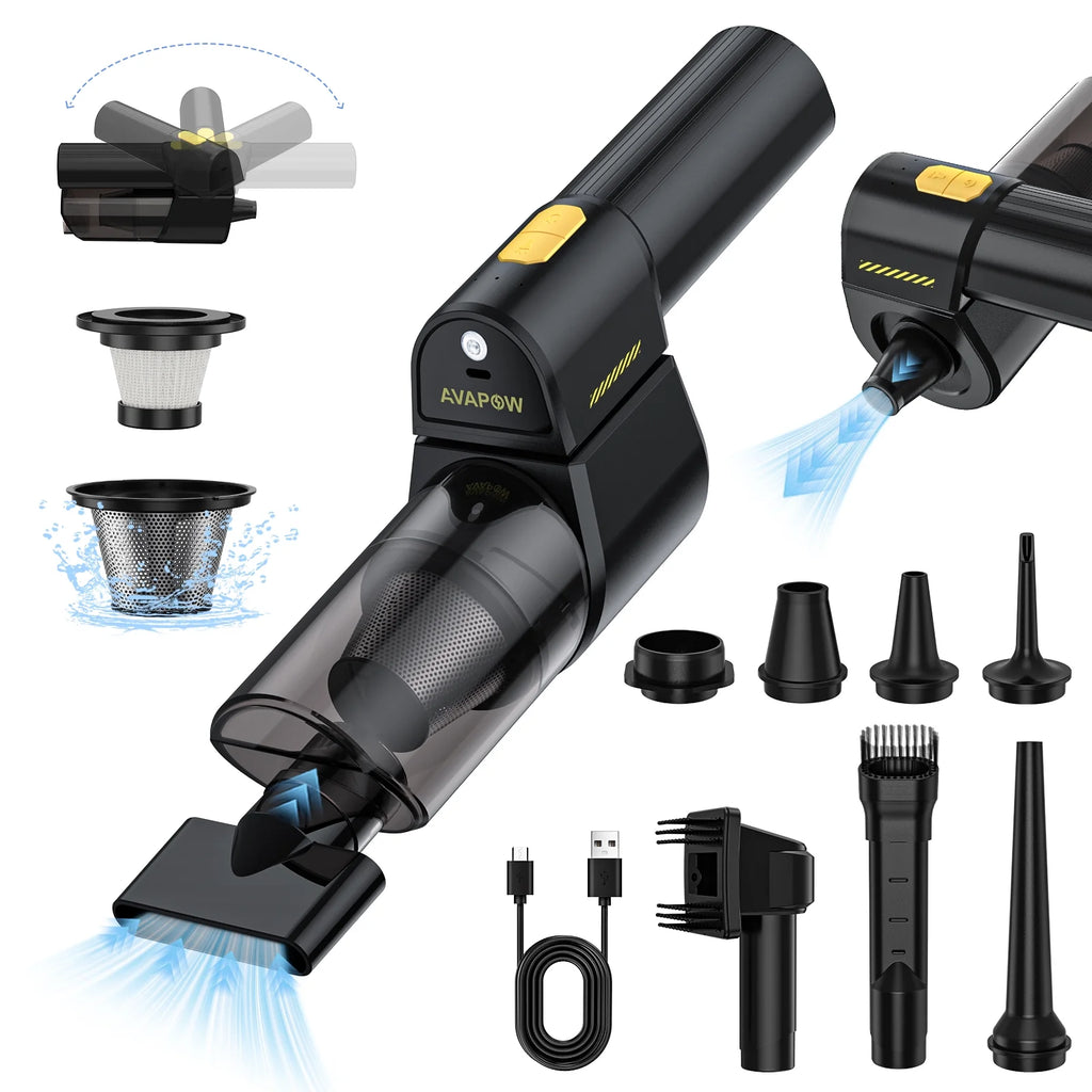 8 in 1 Cordless Car Vacuum 18000 PA Portable Hand Vacuum with 8 Nozzles Q87259