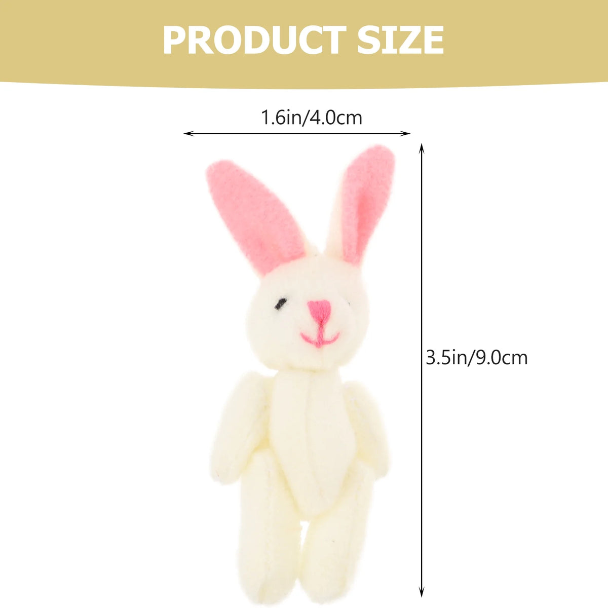 60 Pcs Mini Plush Bunny Stuffed Animal Toys I585