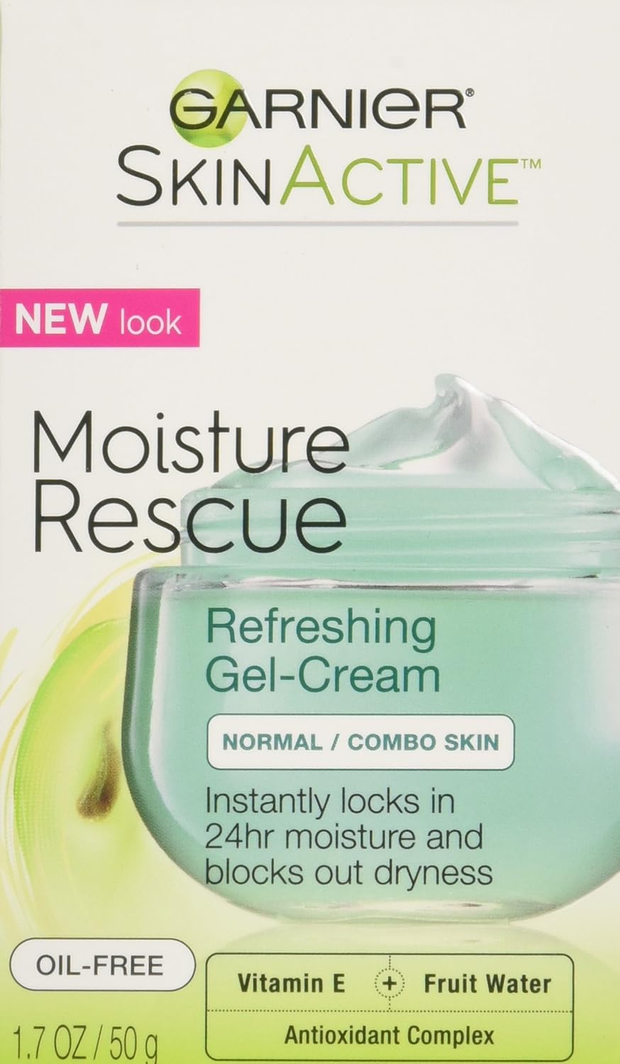 Moisture Rescue Refreshing Gel-Cream, Oil-Free, 1.7 Oz (50g), Pack of 2 G50390