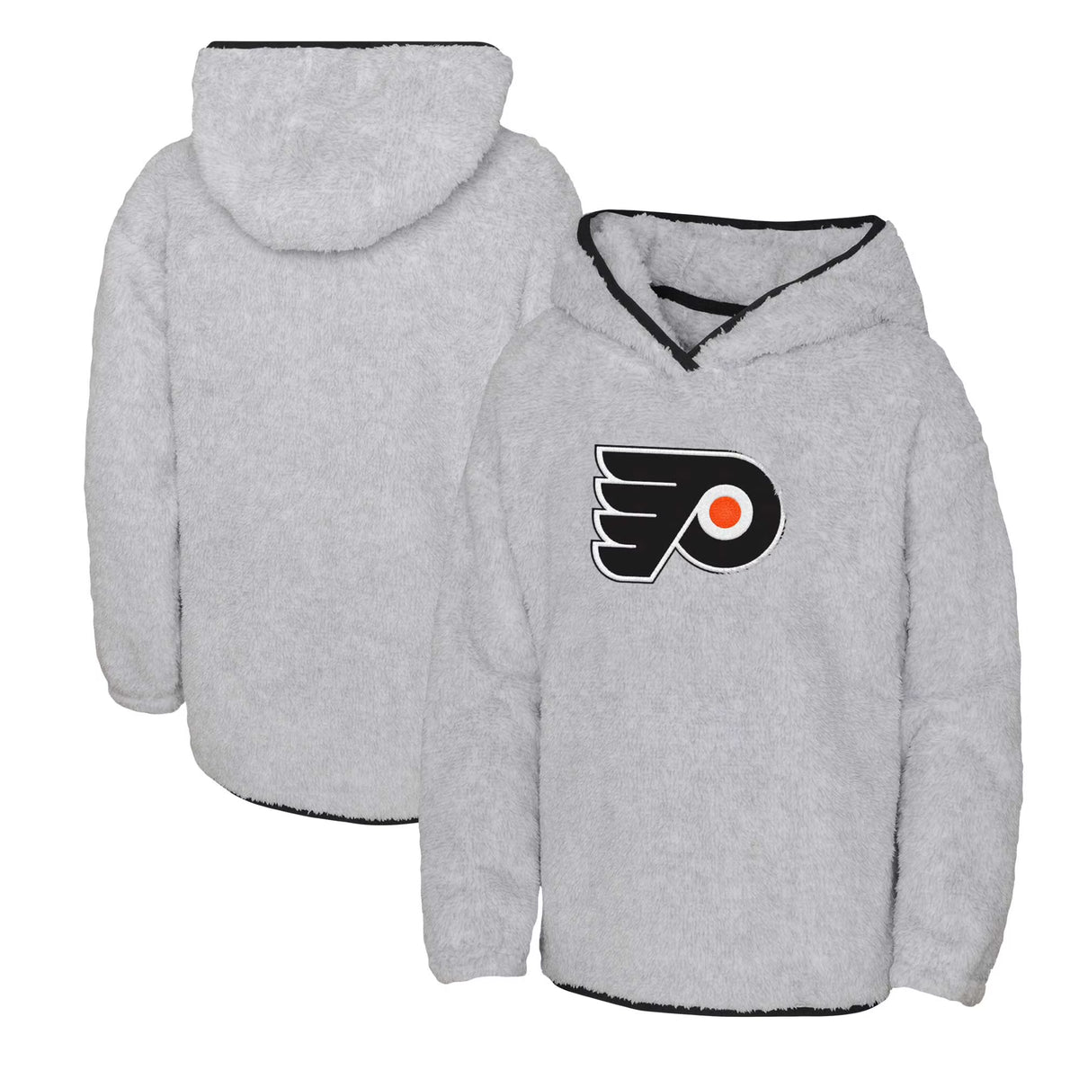 Heather Gray Teddy Fleece Pullover Hoodie C30378